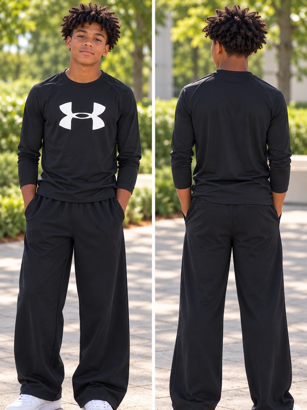Under Armour Youth Black Long Sleeve Heatgear
